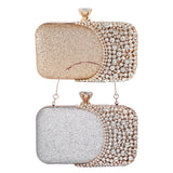 Maxbell Elegant Clutch Purse Handbag Women Evening Bag for Gift Cosmetic Party Gold