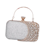 Maxbell Elegant Clutch Purse Handbag Women Evening Bag for Gift Cosmetic Party Silver