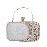 Maxbell Elegant Clutch Purse Handbag Women Evening Bag for Gift Cosmetic Party Silver