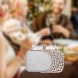 Maxbell Elegant Clutch Purse Handbag Women Evening Bag for Gift Cosmetic Party Silver