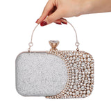 Maxbell Elegant Clutch Purse Handbag Women Evening Bag for Gift Cosmetic Party Silver