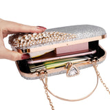 Maxbell Elegant Clutch Purse Handbag Women Evening Bag for Gift Cosmetic Party Silver