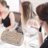 Maxbell Clutch Purse Rectangle Tote Evening Bag for Cocktail Party Wedding Women Silver