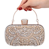 Maxbell Clutch Purse Rectangle Tote Evening Bag for Cocktail Party Wedding Women Silver