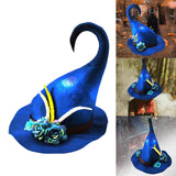 Maxbell Halloween Witch Hat Decorative Wide Brim Soft for Cosplay Festival Holiday