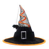 Maxbell Halloween Witch Hats Cosplay Wide Brim Witch Top Pointed Caps for Women Men Yellow