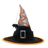 Maxbell Halloween Witch Hats Cosplay Wide Brim Witch Top Pointed Caps for Women Men Yellow