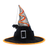 Maxbell Halloween Witch Hats Cosplay Wide Brim Witch Top Pointed Caps for Women Men Yellow