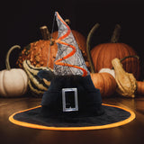 Maxbell Halloween Witch Hats Cosplay Wide Brim Witch Top Pointed Caps for Women Men Yellow