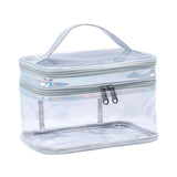 Maxbell Makeup Bag Makeup Tool Brushes Travel Toiletry Bag for Toiletries Bathroom Silver