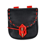 Maxbell Medieval Belt Pouch Durable Fanny Pack Purse Costume Accessories  Black Red