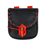 Maxbell Medieval Belt Pouch Durable Fanny Pack Purse Costume Accessories  Black Red