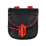 Maxbell Medieval Belt Pouch Durable Fanny Pack Purse Costume Accessories  Black Red