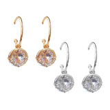 Maxbell Elegant Women Rhinestone Earrings Wedding Jewelry Gifts Dangle Earrings Gold