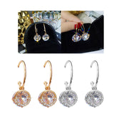 Maxbell Elegant Women Rhinestone Earrings Wedding Jewelry Gifts Dangle Earrings Gold