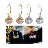 Maxbell Elegant Women Rhinestone Earrings Wedding Jewelry Gifts Dangle Earrings Gold