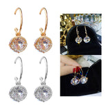 Maxbell Elegant Women Rhinestone Earrings Wedding Jewelry Gifts Dangle Earrings Gold