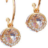 Maxbell Elegant Women Rhinestone Earrings Wedding Jewelry Gifts Dangle Earrings Gold