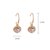 Maxbell Elegant Women Rhinestone Earrings Wedding Jewelry Gifts Dangle Earrings Gold