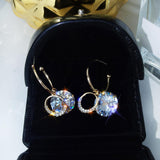 Maxbell Elegant Women Rhinestone Earrings Wedding Jewelry Gifts Dangle Earrings Gold