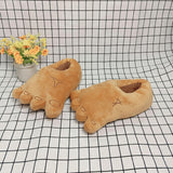 Maxbell Big Feet Slippers Soft Plush Winter Warm House Shoes Home Slippers Khaki