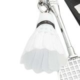 Maxbell Sports Mini Badminton Keychain Keyring with Wrist Lanyard for Kids Men Black