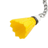 Maxbell Sports Mini Badminton Keychain Keyring with Wrist Lanyard for Kids Men Yellow