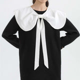 Maxbell False Doll Collar Cape Half Shirts Blouse Shawl Lapel Collar for Women Girls White