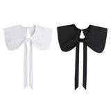 Maxbell False Doll Collar Cape Half Shirts Blouse Shawl Lapel Collar for Women Girls White