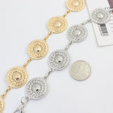 Maxbell Fashion Women Waist Chain Belt Waistband Metal Chain for Dress Shirts Outfit Gold