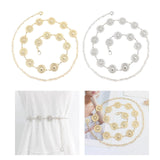 Maxbell Fashion Women Waist Chain Belt Waistband Metal Chain for Dress Shirts Outfit Gold