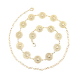 Maxbell Fashion Women Waist Chain Belt Waistband Metal Chain for Dress Shirts Outfit Gold