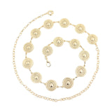 Maxbell Fashion Women Waist Chain Belt Waistband Metal Chain for Dress Shirts Outfit Gold