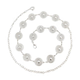 Maxbell Fashion Women Waist Chain Belt Waistband Metal Chain for Dress Shirts Outfit Silver