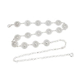 Maxbell Fashion Women Waist Chain Belt Waistband Metal Chain for Dress Shirts Outfit Silver