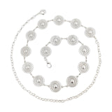 Maxbell Fashion Women Waist Chain Belt Waistband Metal Chain for Dress Shirts Outfit Silver