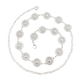 Maxbell Fashion Women Waist Chain Belt Waistband Metal Chain for Dress Shirts Outfit Silver