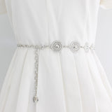 Maxbell Fashion Women Waist Chain Belt Waistband Metal Chain for Dress Shirts Outfit Silver