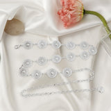 Maxbell Fashion Women Waist Chain Belt Waistband Metal Chain for Dress Shirts Outfit Silver