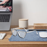 Maxbell Computer Eyewear Eyeglasses Blue Light Blocking Glasses for Women Teens Gray