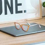 Maxbell Computer Eyewear Eyeglasses Blue Light Blocking Glasses for Women Teens Brown