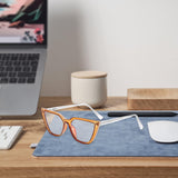 Maxbell Computer Eyewear Eyeglasses Blue Light Blocking Glasses for Women Teens Brown