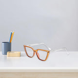 Maxbell Computer Eyewear Eyeglasses Blue Light Blocking Glasses for Women Teens Brown