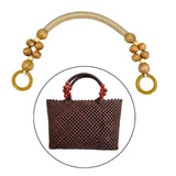 Maxbell Wooden Bead Bag Handle 48cm Bag Strap Purse Handles Strap Replacement DIY Wood