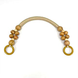 Maxbell Wooden Bead Bag Handle 48cm Bag Strap Purse Handles Strap Replacement DIY Wood