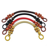 Maxbell Wooden Bead Bag Handle 48cm Bag Strap Purse Handles Strap Replacement DIY Wood