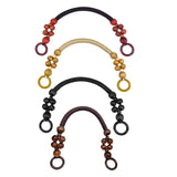 Maxbell Wooden Bead Bag Handle 48cm Bag Strap Purse Handles Strap Replacement DIY Wood