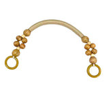 Maxbell Wooden Bead Bag Handle 48cm Bag Strap Purse Handles Strap Replacement DIY Wood
