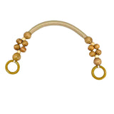 Maxbell Wooden Bead Bag Handle 48cm Bag Strap Purse Handles Strap Replacement DIY Wood