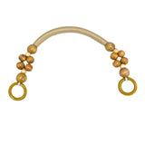 Maxbell Wooden Bead Bag Handle 48cm Bag Strap Purse Handles Strap Replacement DIY Wood